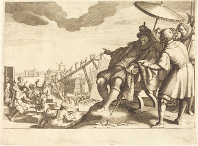 Construção e Fortificação do Porto de Livorno de Jacques Callot