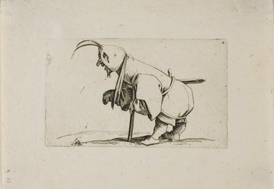Aleijado com um boné, de Varie Figure Gobbi de Jacques Callot