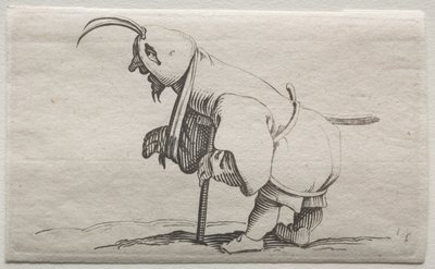 Aleijado com um capuz. de Jacques Callot
