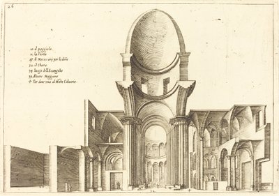 Seção Transversal de uma Igreja de Jacques Callot