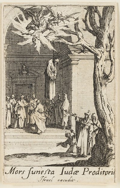 Morte de Judas, placa catorze de Os Martírios dos Apóstolos de Jacques Callot