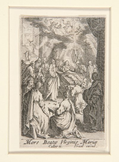 Morte da Virgem, n. 11 de A Vida da Virgem de Jacques Callot