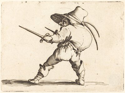 Duelista com Espada e Adaga de Jacques Callot