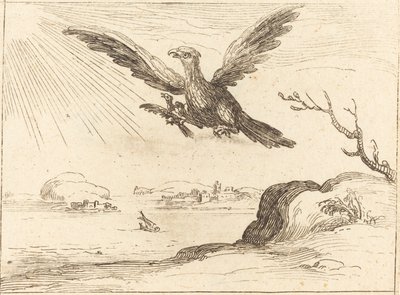 Águia e jovem de Jacques Callot