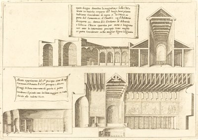 Elevação de Igrejas, incluindo a Santa Manjedoura de Jacques Callot