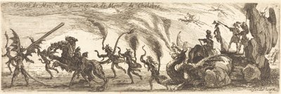 Entrada de M. de Couvonge e M. de Chalabre [placa extra] de Jacques Callot