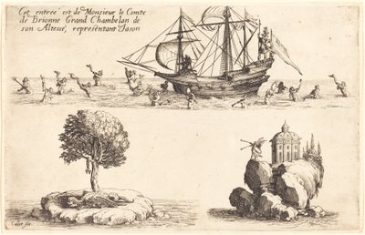 Entrada de M. le Comte de Brionne, Grande Camareiro de Sua Alteza,Representing Jason, 1627. de Jacques Callot