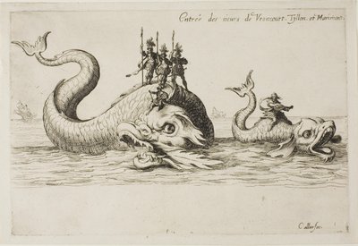 Entrada de Mm. de Vroncourt, Tyllon e Marimont, de The Combat at the Barrier de Jacques Callot