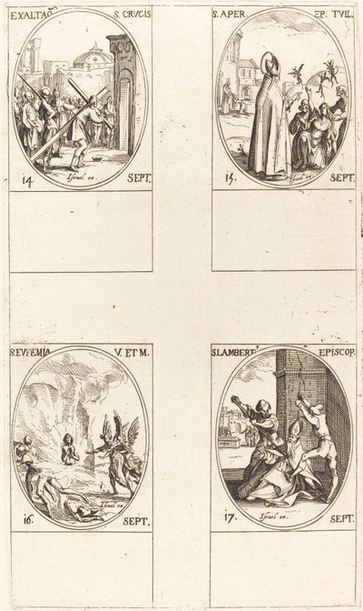 Exaltação da Santa Cruz; São Aper; Santa Eufémia; São Lambert de Jacques Callot