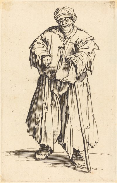 Mendigo Gordo de Olhos Baixos de Jacques Callot