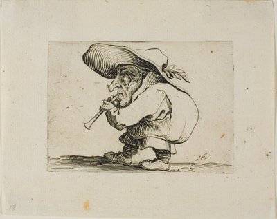 Flageolet Player, de Varie Figure Gobbi de Jacques Callot