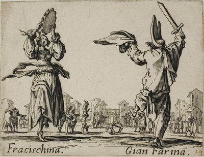 Fracischina - Gian Farina, prato 17 de Balli di Sfessania de Jacques Callot