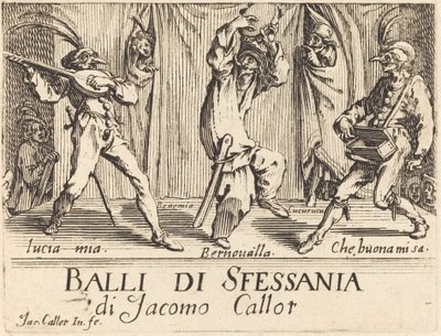 Frontispício para "Danças da Esfinge" de Jacques Callot