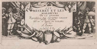 Frontispício para as Grandes Misérias da Guerra de Jacques Callot
