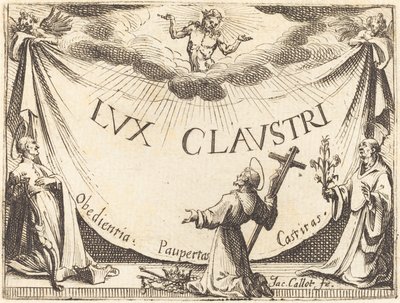 Frontispício para "A Luz do Claustro" de Jacques Callot