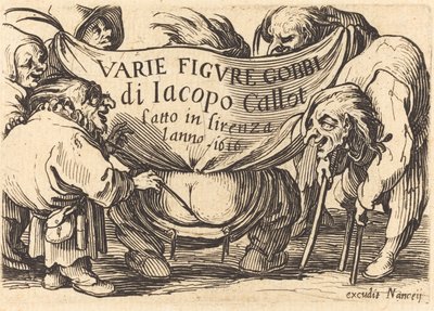 Frontispício para "Varie Figure Gobbi" ("Various Hunchback Figures") de Jacques Callot