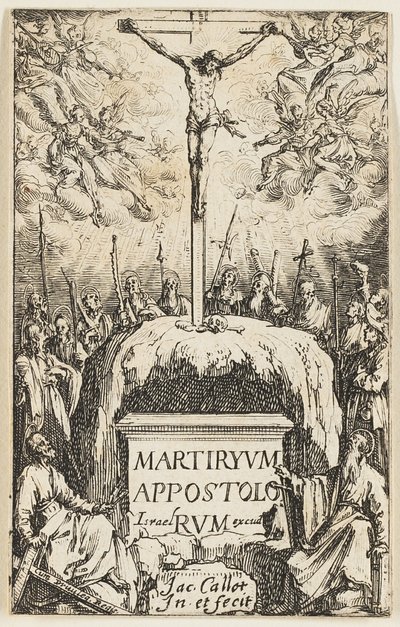 Frontispício, de Os Martírios dos Apóstolos de Jacques Callot