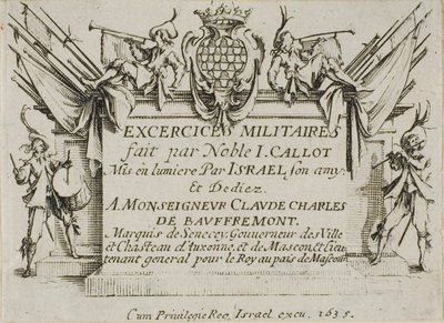 Frontispício, de The Military Exercises de Jacques Callot