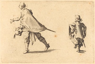 Cavalheiro e sua página de Jacques Callot