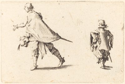 Cavalheiro e sua página de Jacques Callot