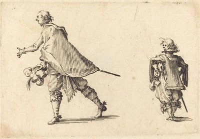 Cavalheiro e sua página, c. 1617. de Jacques Callot