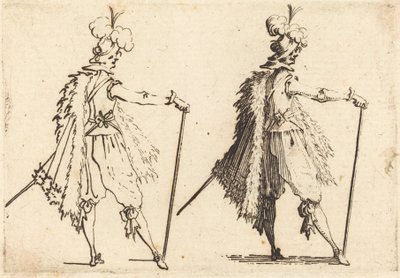 Cavalheiro com Bengala, c. 1617. de Jacques Callot