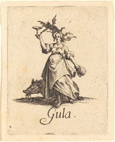 A gula, provavelmente depois de 1621. de Jacques Callot