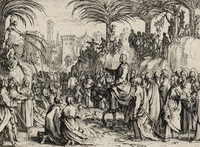 Jesus entra em Jerusalém, 1635 de Jacques Callot
