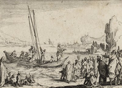 Jesus pregando pelo mar, 1635 de Jacques Callot