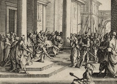 Jesus e a adúltera, 1635 de Jacques Callot