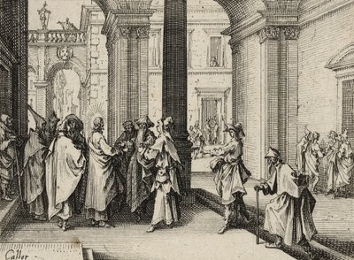 Jesus e os doutores da lei, 1635 de Jacques Callot