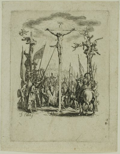 Jesus é trespassado com uma lança, de A Pequena Paixão de Jacques Callot