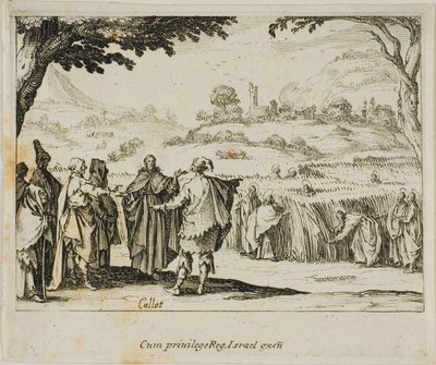 Jesus com os fariseus, de O Novo Testamento de Jacques Callot