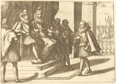 Rei e Rainha em Consulta sobre os Turcos de Jacques Callot