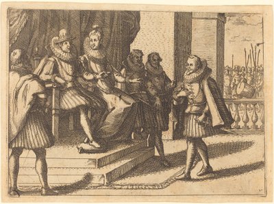 Rei e Rainha em Consulta sobre os Turcos, 1612. de Jacques Callot
