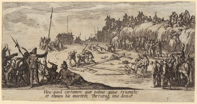 Crucificação, prancha 7 da série «A Grande Paixão» de Jacques Callot