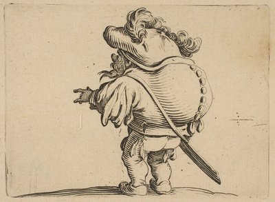 O Homem com Costas Grandes Ornamentado com uma Linha de Botões O Homem com Costas Grandes Ornamentado com ..., 1616-22. de Jacques Callot