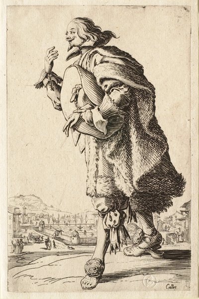 A nobreza: O cavalheiro que cumprimenta segurando o chapéu debaixo do braço de Jacques Callot