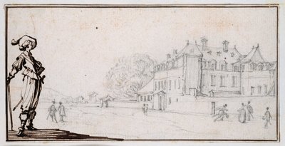 La Romaine, a propriedade de Claude Deruet (giz preto e tinta sobre papel) de Jacques Callot