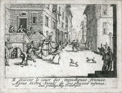 A vida do filho pródigo ... (gravura) de Jacques Callot