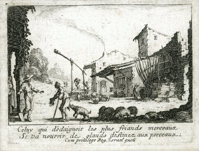 A vida do filho pródigo ... (gravura) de Jacques Callot