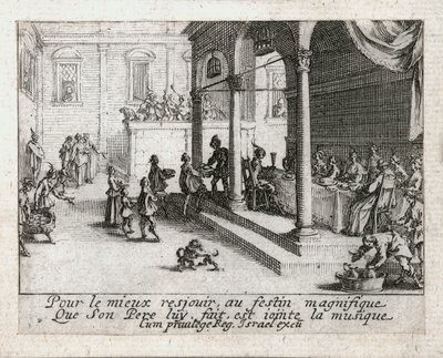 A vida do filho pródigo ... (gravura) de Jacques Callot