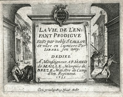 A vida do filho pródigo ... (gravura) de Jacques Callot