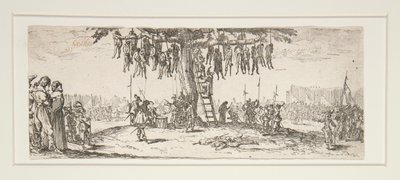 Enforcado de As grandes misérias da guerra de Jacques Callot