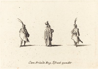Dama de Manto Longo e Dois Cavalheiros de Jacques Callot