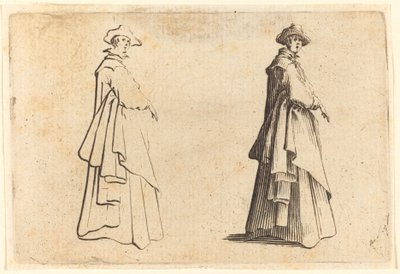 Senhora em um casaco grande de Jacques Callot