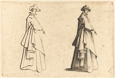 Senhora em um casaco grande de Jacques Callot