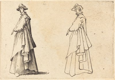 Senhora em um casaco grande de Jacques Callot