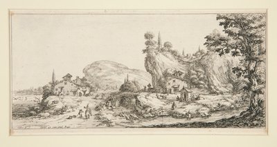 Paisagem #6 de Paisagens para Giovanni de Medici de Jacques Callot