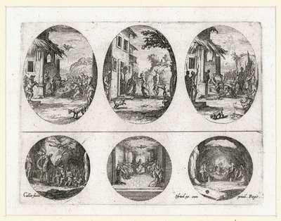 Os milagres da Paixão ... (gravura) de Jacques Callot